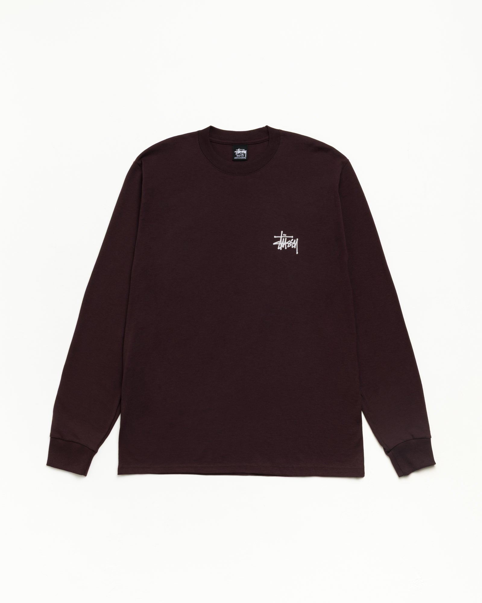 BASIC STÜSSY LS TEE - Chocolate