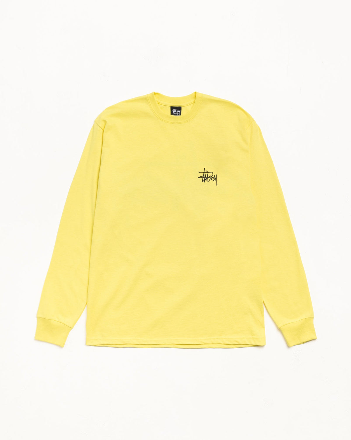 BASIC STÜSSY LS TEE - Lemon