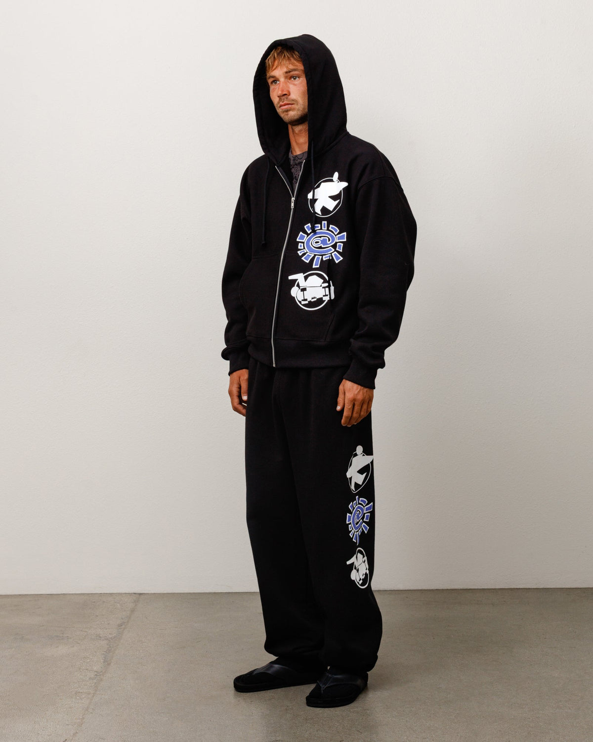 STÜSSY & ALWAYS STACK SWEATPANT - Black