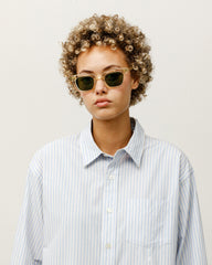 ACE SUNGLASSES - Bone/Green Lens