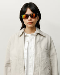 JULIAN SUNGLASSES - Frost Black/Orange Mirror Lens