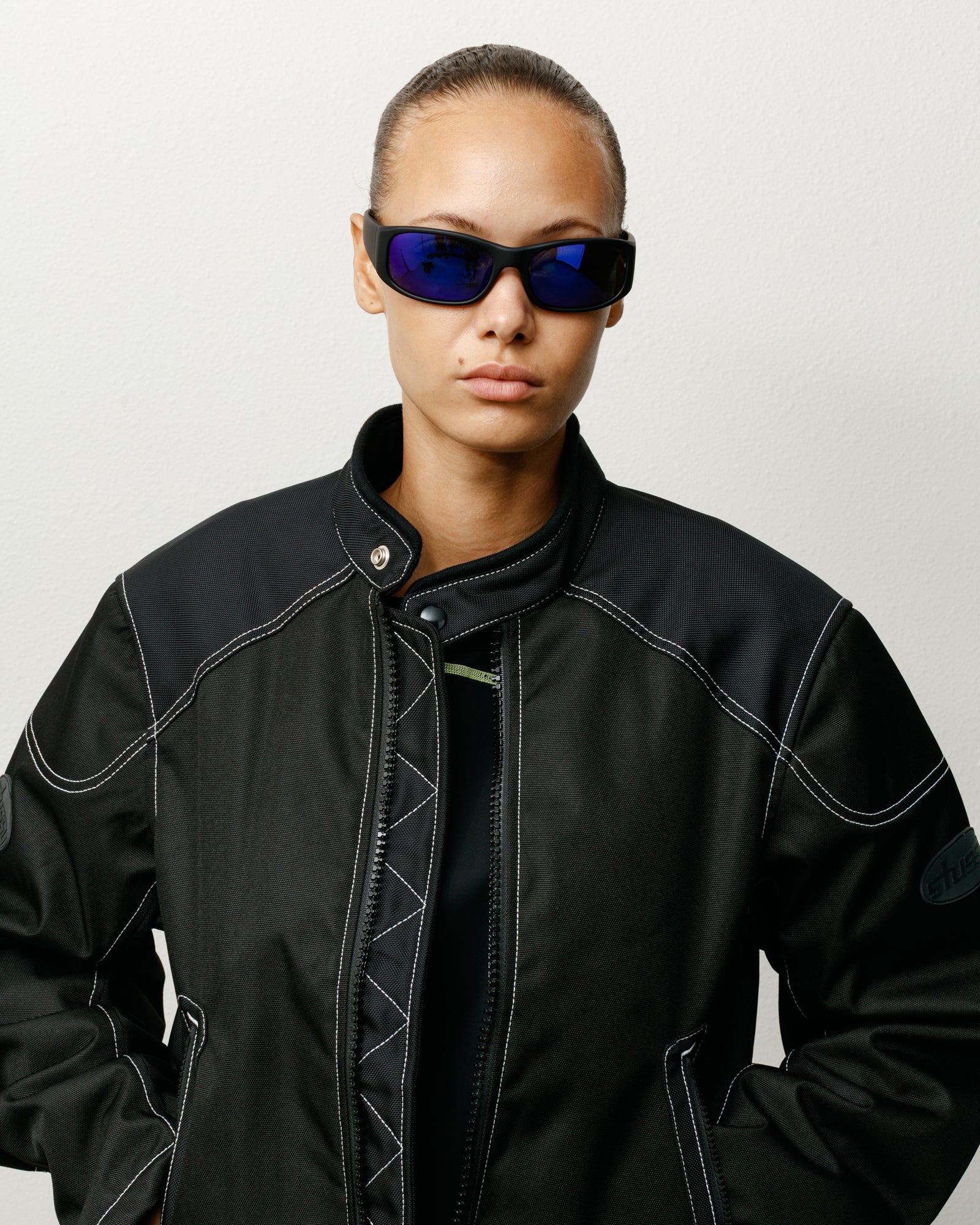 MIKEY POLARIZED SUNGLASSES - Rubber Black/Polarized Dark Blue Lens