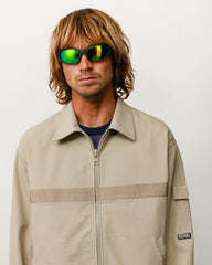 ADRIAN SUNGLASSES - Frost Grey/Green Mirror Lens
