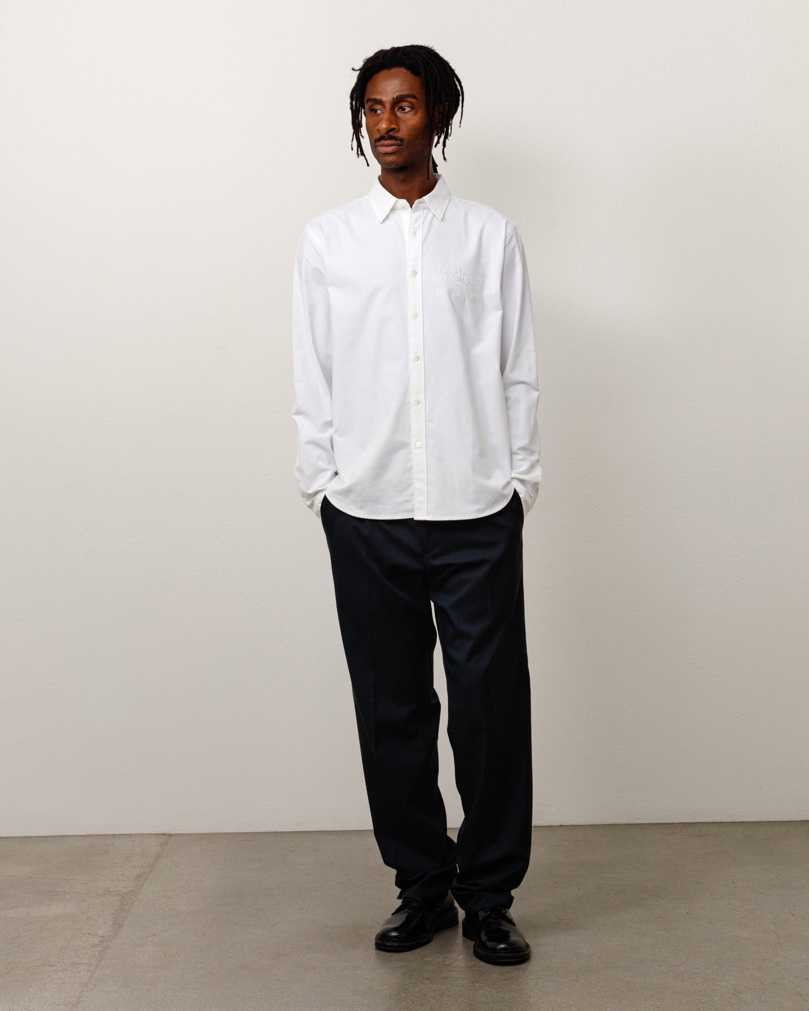 JUNYA BUTTON DOWN SHIRT - WHITE